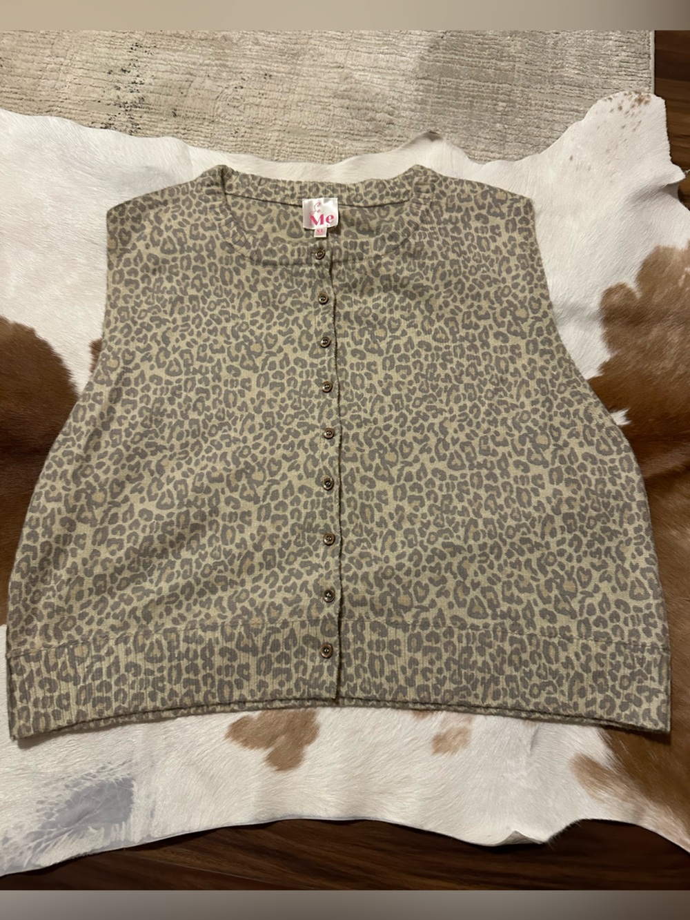 So Me - Leopard Print Vest - Size Women’s XL